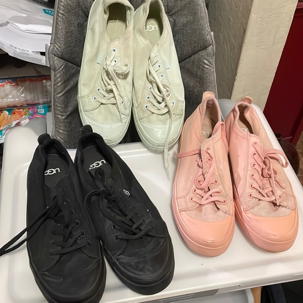 Ugg shoes 7.5/8 mint/salmon/black
